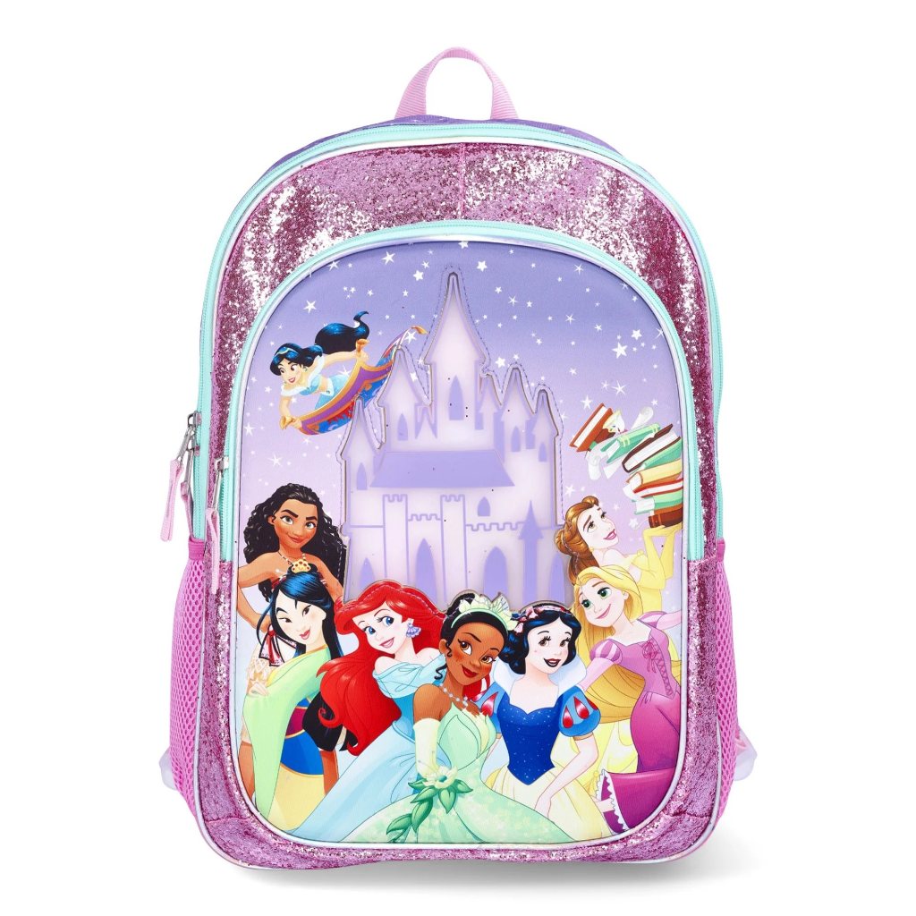 預購43cm可放Ａ4 ❤️正版❤️美國迪士尼 小美人魚 貝兒公主 花木蘭 茉莉公主 moana 女童 書包 後背包 背包