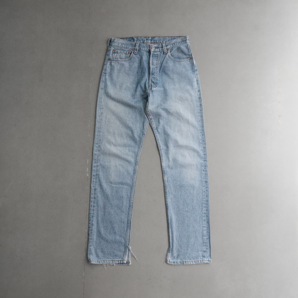 《白木11》 VINTAGE LEVIS 501 DENIM 美國製 淺藍 直筒 牛仔 丹寧 長褲