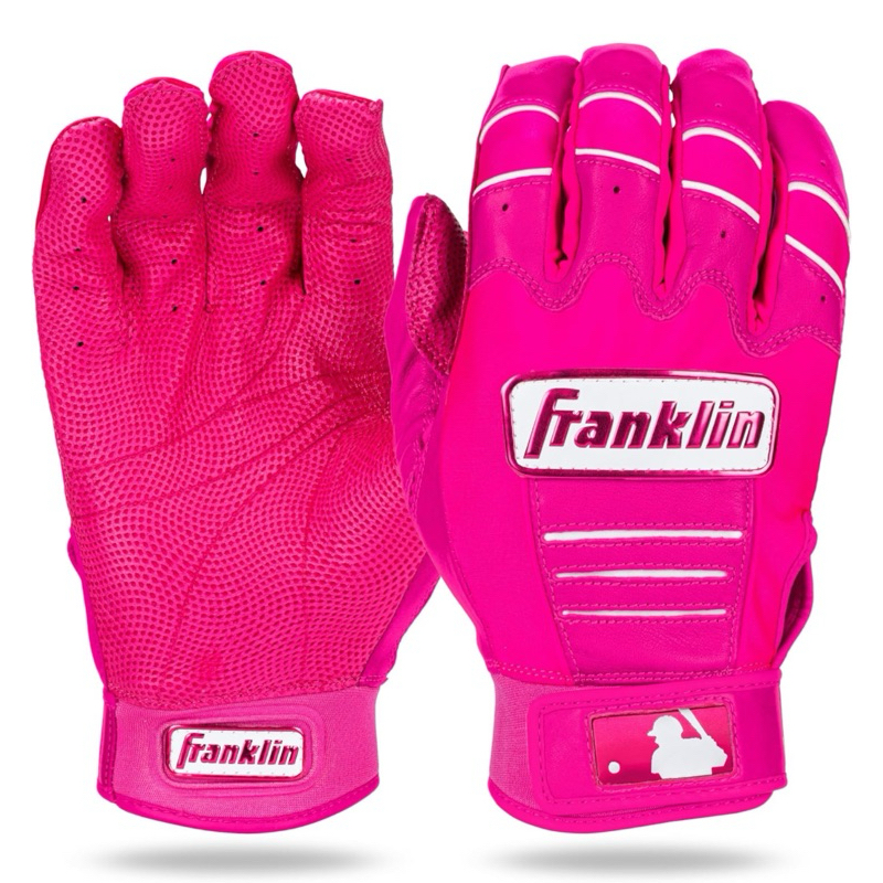 Franklin CFX Pro Hi-Lite 粉紅色打擊手套 羊皮打擊手套 打套 止滑 富蘭克林 粉紅色 母親節