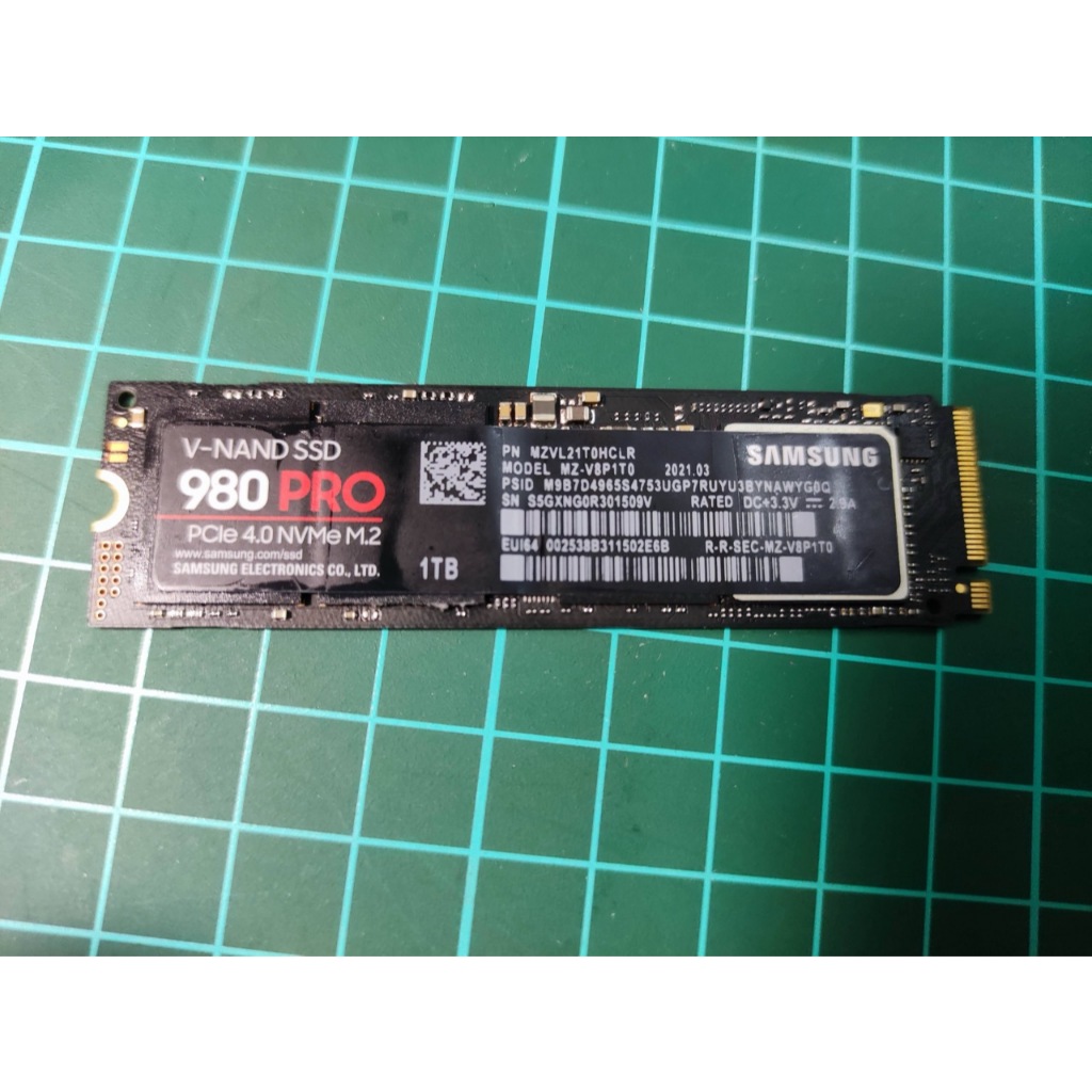 SAMSUNG 三星 980 PRO 1TB NVMe M.2 2280 PCIe 固態硬碟  二手