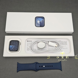 【高雄現貨】一月開通 Apple Watch Series 9 (GPS) 41 公釐 S9 銀色鋁金屬 運動型錶帶