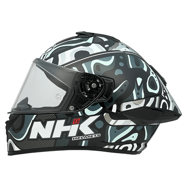 NHK 暫 K5R 安全帽 彩繪 星雲 黑湖水綠 金屬排齒 眼鏡溝槽 耳機槽 全拆洗 全罩