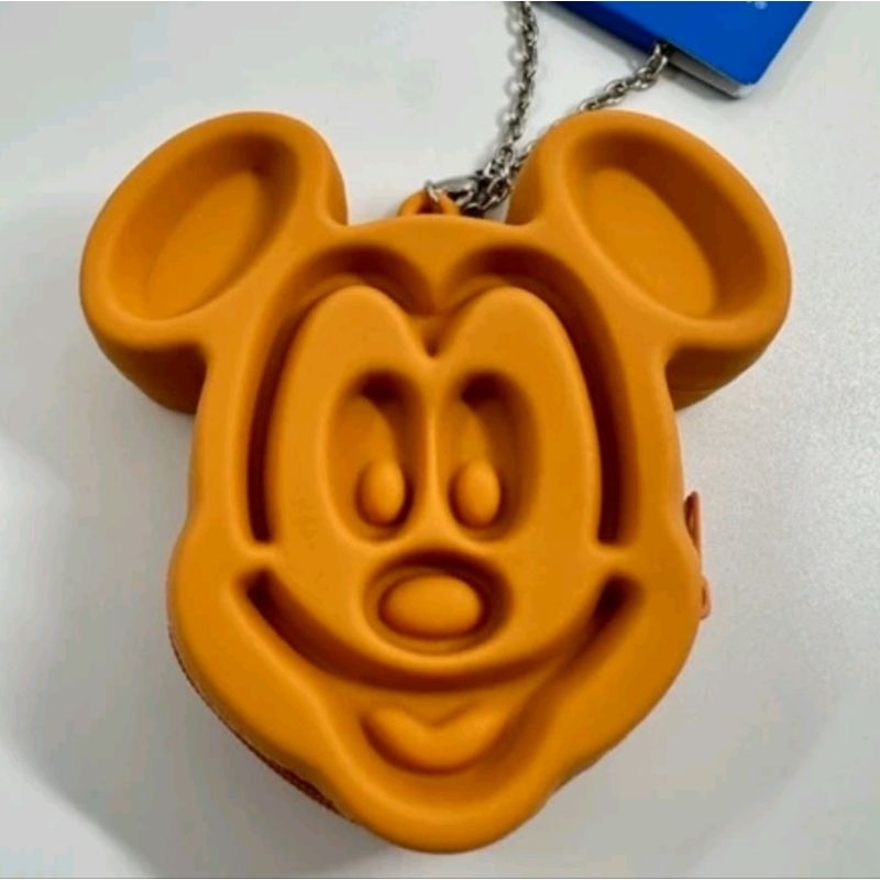 二手現貨 東京迪士尼帶回 米奇鬆餅造型零錢包 矽膠零錢包 米奇小包