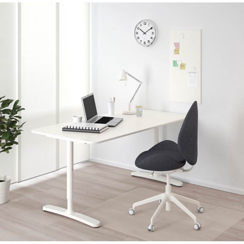 IKEA 書桌/工作桌 白色 120 x 80 公分 高度可伸縮調整 BEKANT系列