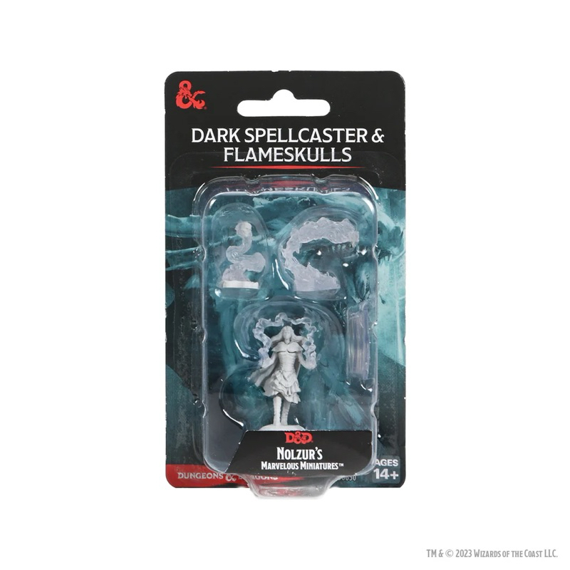 【奧丁模型】龍與地下城：黑暗法術施法者與火焰頭骨_Dark Spellcaster & Flameskulls