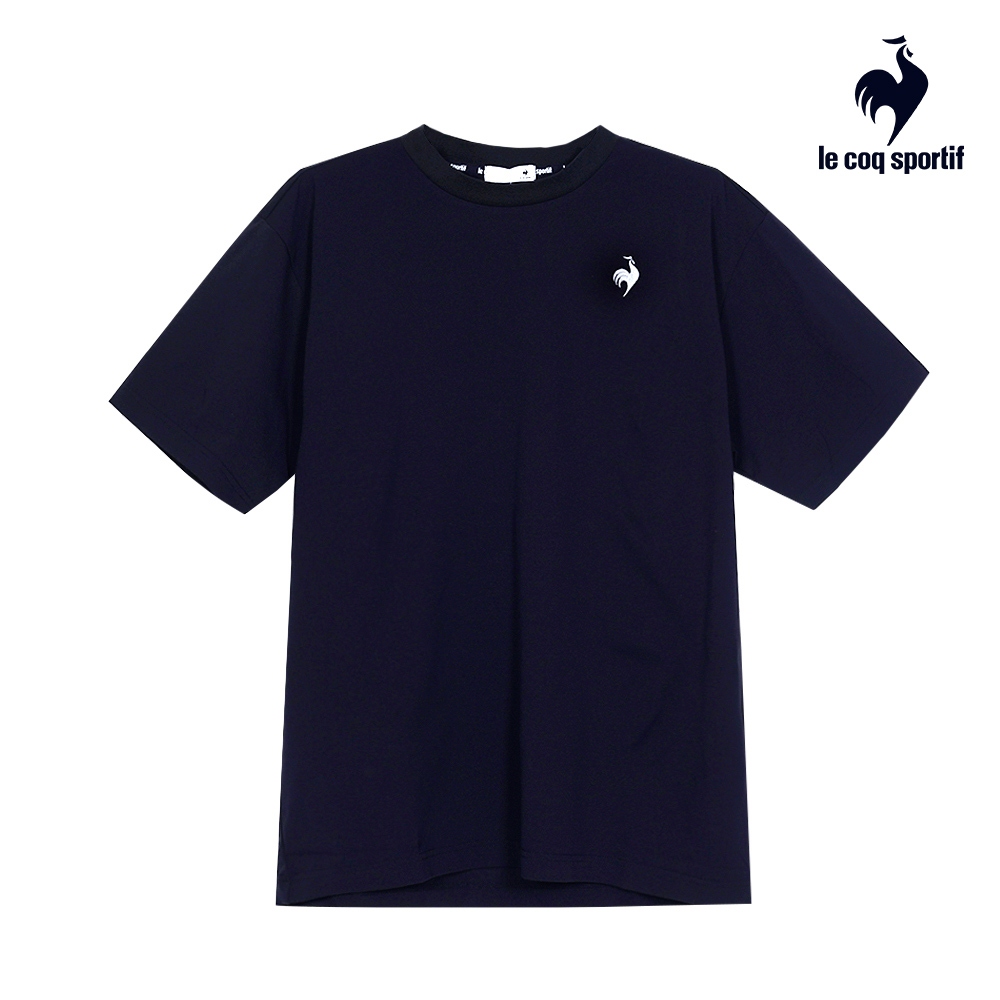 【LE COQ SPORTIF 法國公雞】運動基礎短袖T恤-男款-藏青色-LJT21508