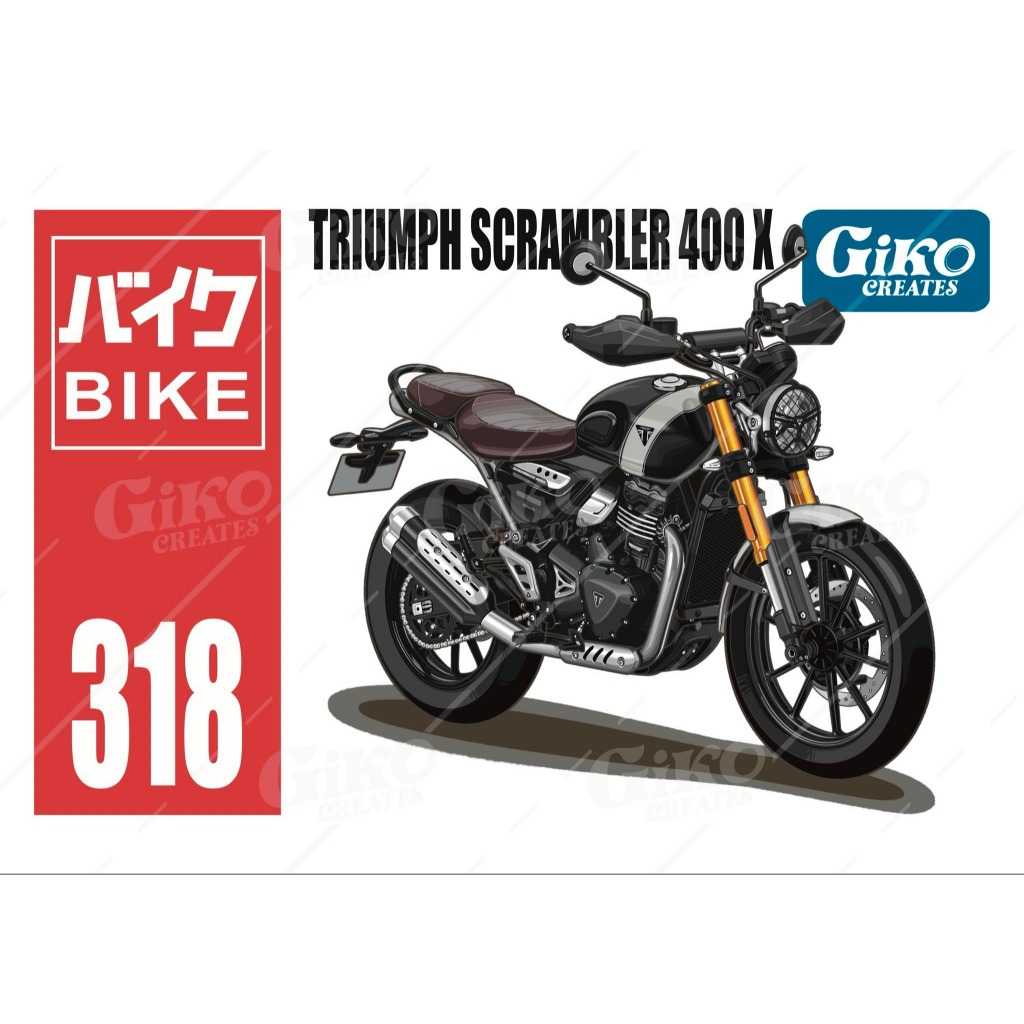 吉可圖創部-SCRAMBLER 400X專屬壓克力鑰匙圈（凱旋、摩托車）