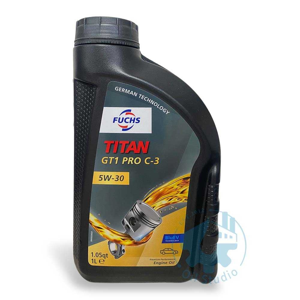 《油工坊》【整箱12罐】FUCHS TITAN GT1 PRO C3 5W30 合成  法國 油電 SN 229.52