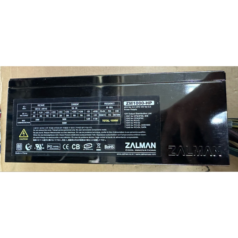 中古 二手 良品 電源供應器 ZALMAN 1000W 1000瓦 功能正常 可以開機
