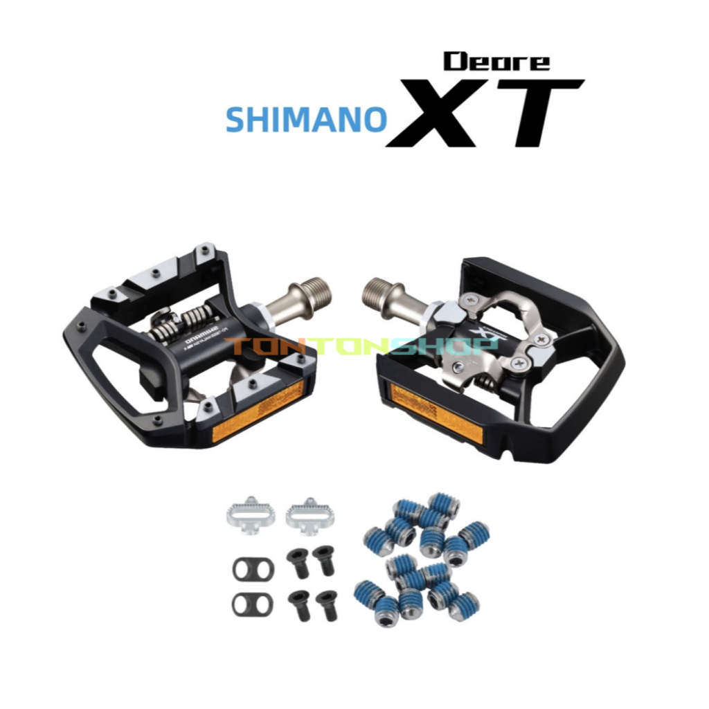 SHIMANO DEORE XT PD-T8000 雙面踏板卡踏 SPD 平面，內附 SH56 鞋底扣片