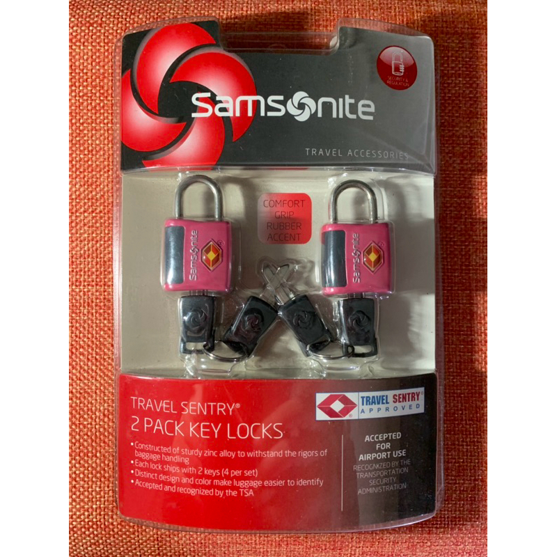 全新新秀麗Samsonite 2 pack travel sentry key lock（2入裝行李箱鎖）