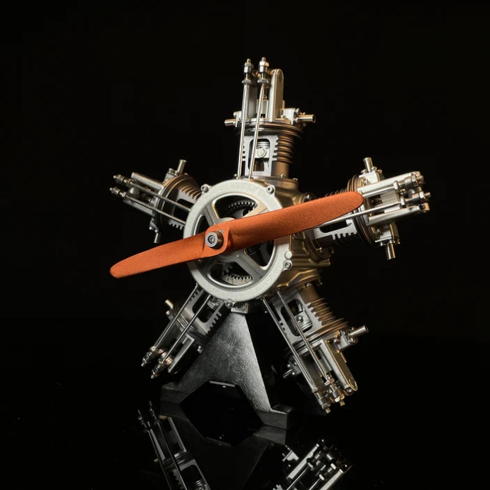 =時空迴廊= TECHING 土星文化 星型五缸  二戰 飛機引擎 零式戰機 發動機 引擎模型 金屬模型