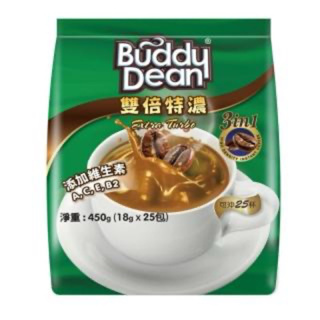 Buddy Dean巴迪三合一咖啡 雙倍特濃18g(25包/袋)