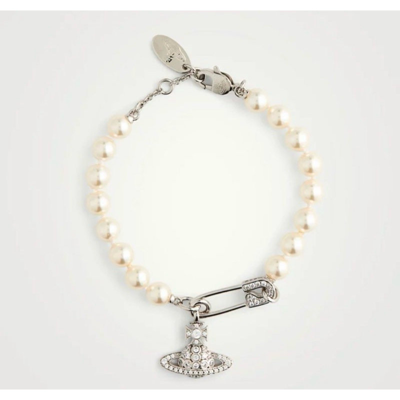Vivienne Westwood別針款珍珠手鍊