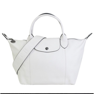 二手 LONGCHAMP Le Pliage Cuir 小羊皮寬背帶水餃包