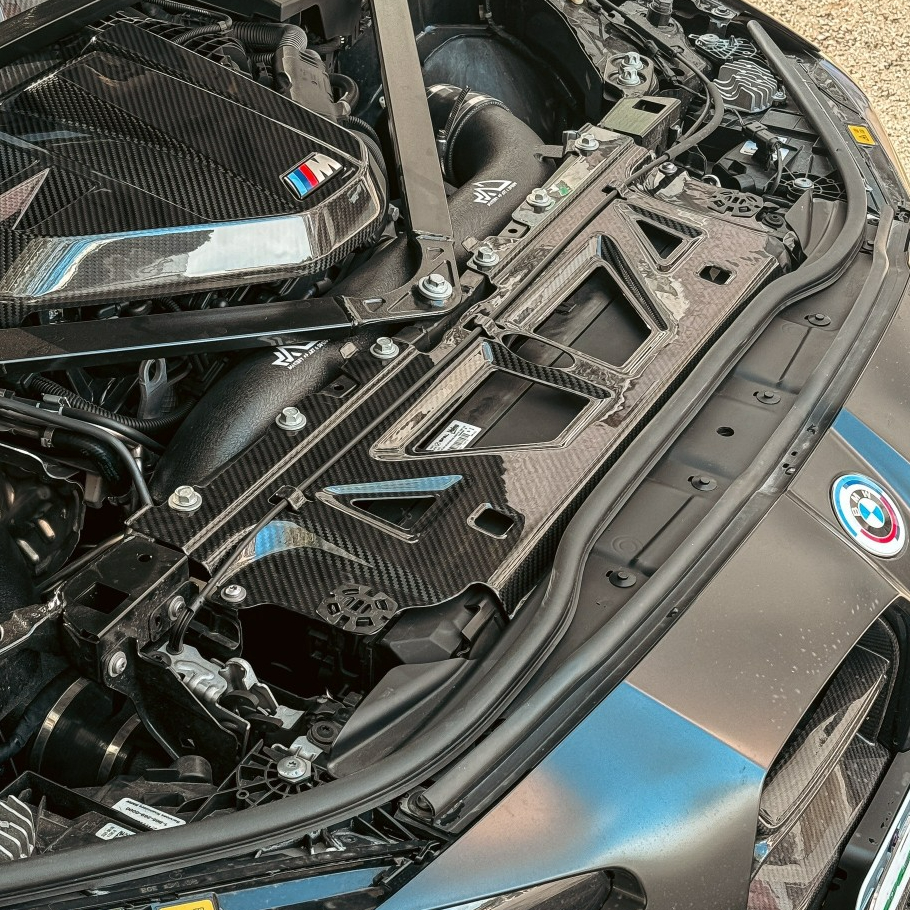 【現貨｜乾碳｜保固2年】BMW G87 M2 升級 乾式碳纖維 水箱上飾蓋 飾板 支架 碳纖維 卡夢 熱壓 預浸布
