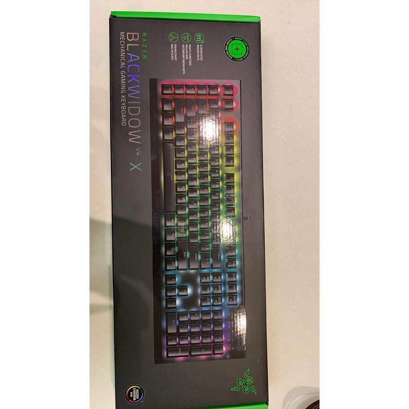 RAZER 雷蛇 BLACKWIDOW V4 X 黑寡婦蜘蛛V4X 電競鍵盤 機械鍵盤 有線 綠軸 中文 ABS