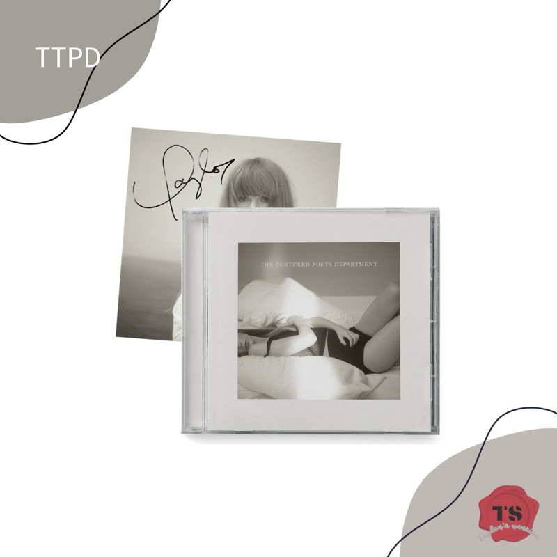（外網預購）Taylor swift TTPD Signed CD 泰勒絲折磨詩人俱樂部親筆簽名專輯