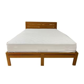 詩肯柚木床架，KURVA 全實心柚木雙人床 5×6.2，需自取自拆