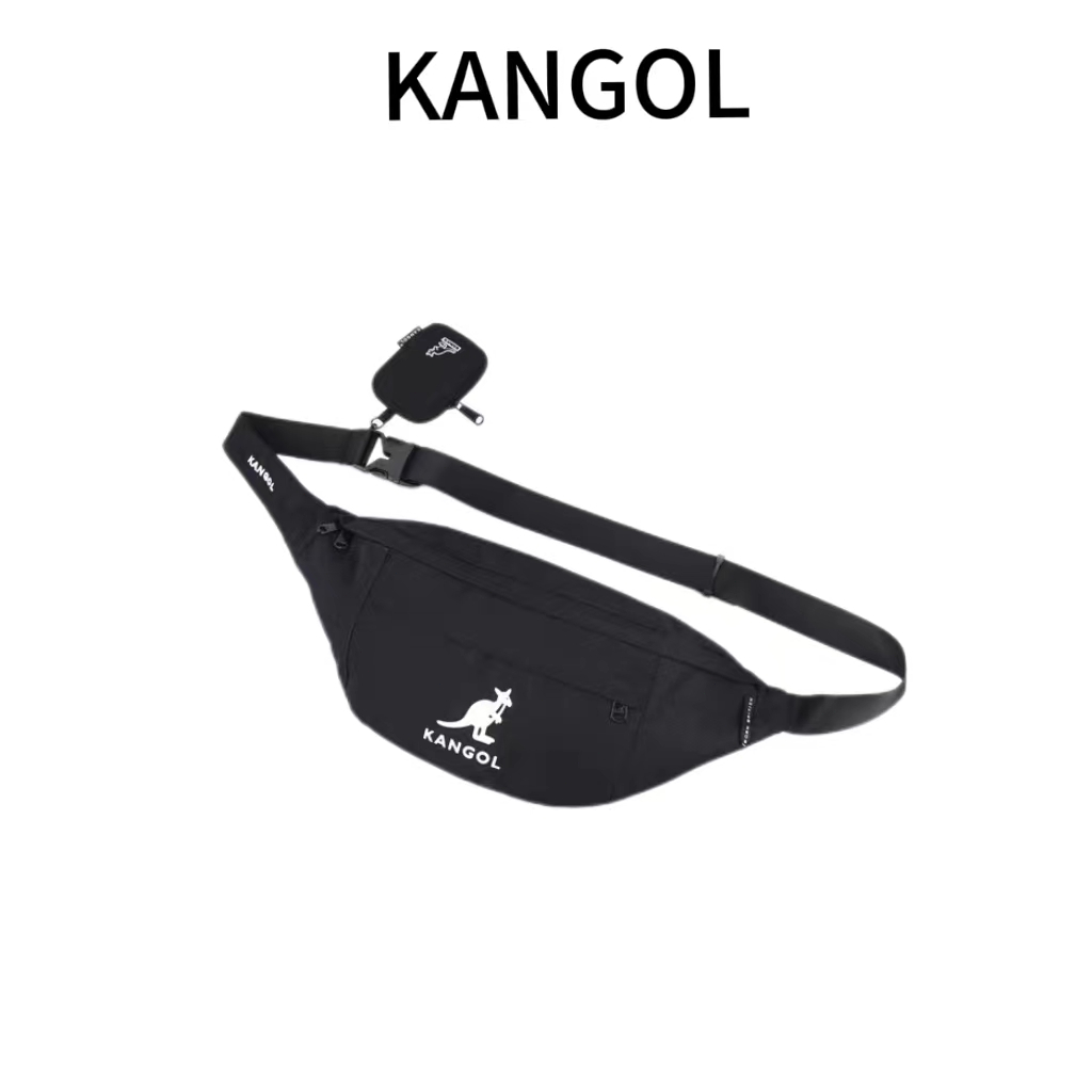 韓國免稅🇰🇷  KANGOL腰包 袋鼠 三合一腰包 胸包 情侶斜挎包 休閒胸包 側背腰包