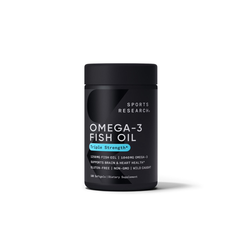 sports research 三倍強度 Omega-3魚油軟膠囊 1250mg共180顆軟膠囊預購rtg型