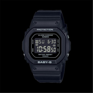 CASIO 卡西歐 BABY-G 經典輕盈 方形 電子休閒 腕錶 - 經典黑 (BGD-565U-1) [秀時堂]