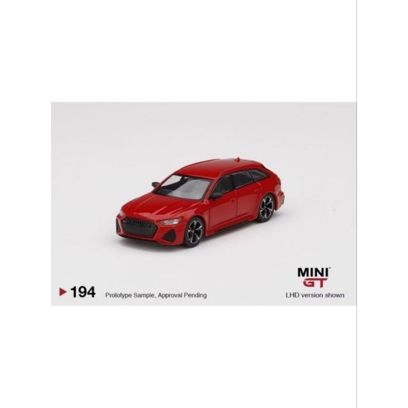 Mini GT 194絕版紅色奧迪Audi RS6 Avant美國限定左駕版吊卡 僅此一台