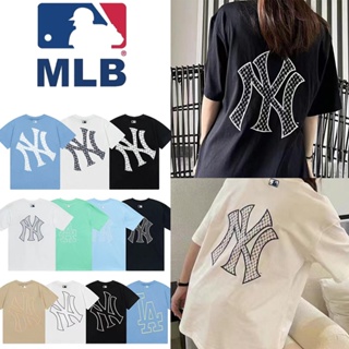 【🍑桃小妹】 MLB 短袖 T恤 老花背後大LOGO NY LA 紐約洋基隊 男女同款 運動休閒 百搭 情侶款
