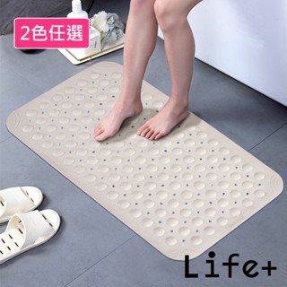 臺灣現貨24H出貨【Life+】日式簡約TPE浴室防滑地墊/吸盤腳踏墊(38x70cm) 2色任選