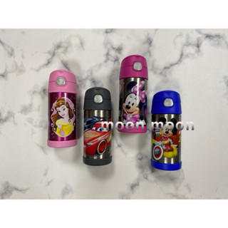 THERMOS 膳魔師 不鏽鋼 兒童水壺 有提把 米奇 米妮 Cars 公主款 F4018 360cc 無附備用吸管