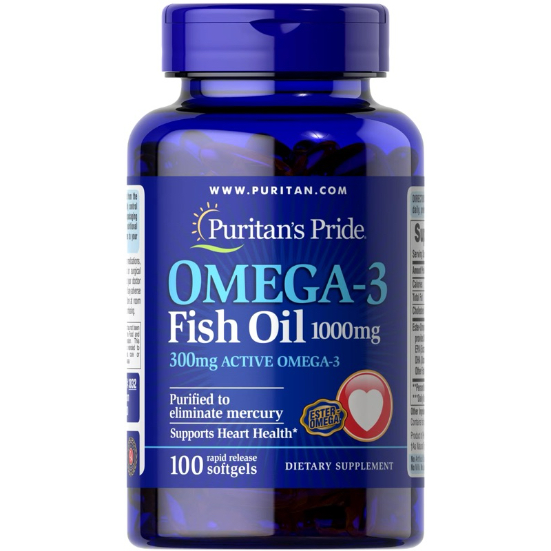🇺🇸普麗普萊Omega-3 魚油 1000 MG（300MG 活性Omega-3）100粒🌟普瑞登
