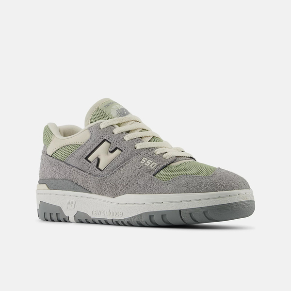 NEW BALANCE 麂皮 復古鞋 休閒鞋 NB 550 灰綠 女版 BBW550AR【X-YI】