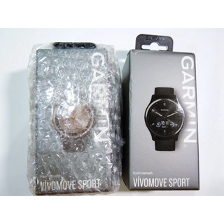 全新GARMIN vivomove Sport 指針型智慧智能腕錶(爵士黑色/古典棕色)手錶
