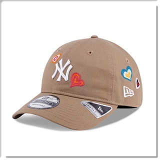 【ANGEL NEW ERA】NEW ERA MLB NY 紐約 洋基 愛心 編織 卡其色 軟板 9TWENTY 老帽