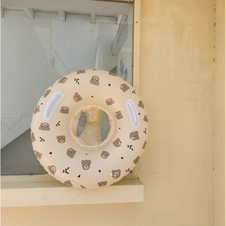 BB-Shop🌸臺灣🚀 ins韓國兒童樹葉小熊游泳圈 男女寶寶救生圈 加厚小寶寶初學者坐圈 游泳圈 泳圈