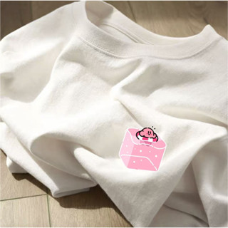 【MOMO】星之卡比T恤 可愛卡通印花短袖 S-3XL 大尺碼 寬版顯瘦短袖 夏天衣服 休閒T恤 下半身失蹤 臺灣出貨