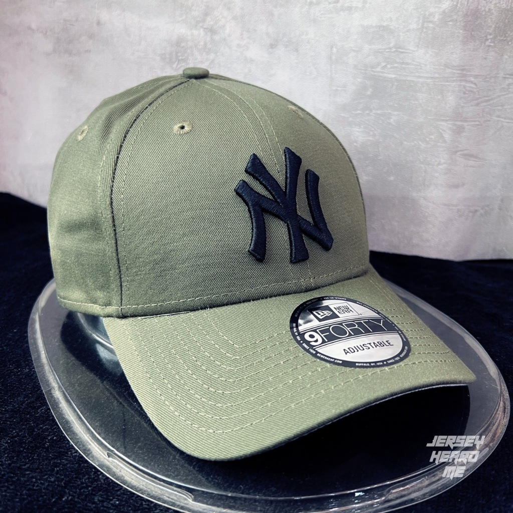【球衣藏家】Yankees 紐約 洋基 軍綠 鐵扣 New Era 可調式 老帽 MLB Dad Hat