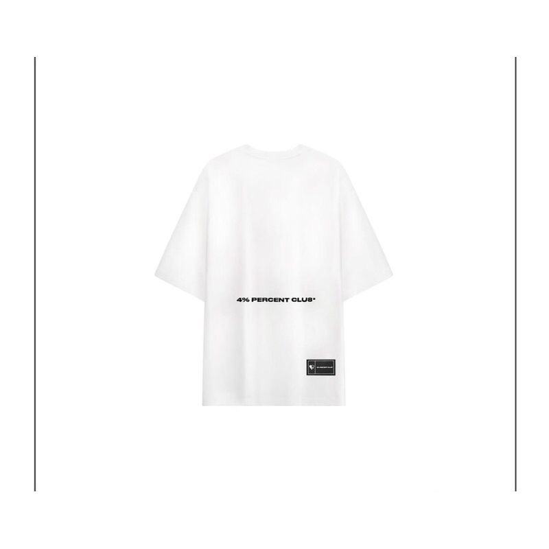 4 Percent club 全新附贈品/ 經典款淡雅白短袖T恤XL 最後一件
