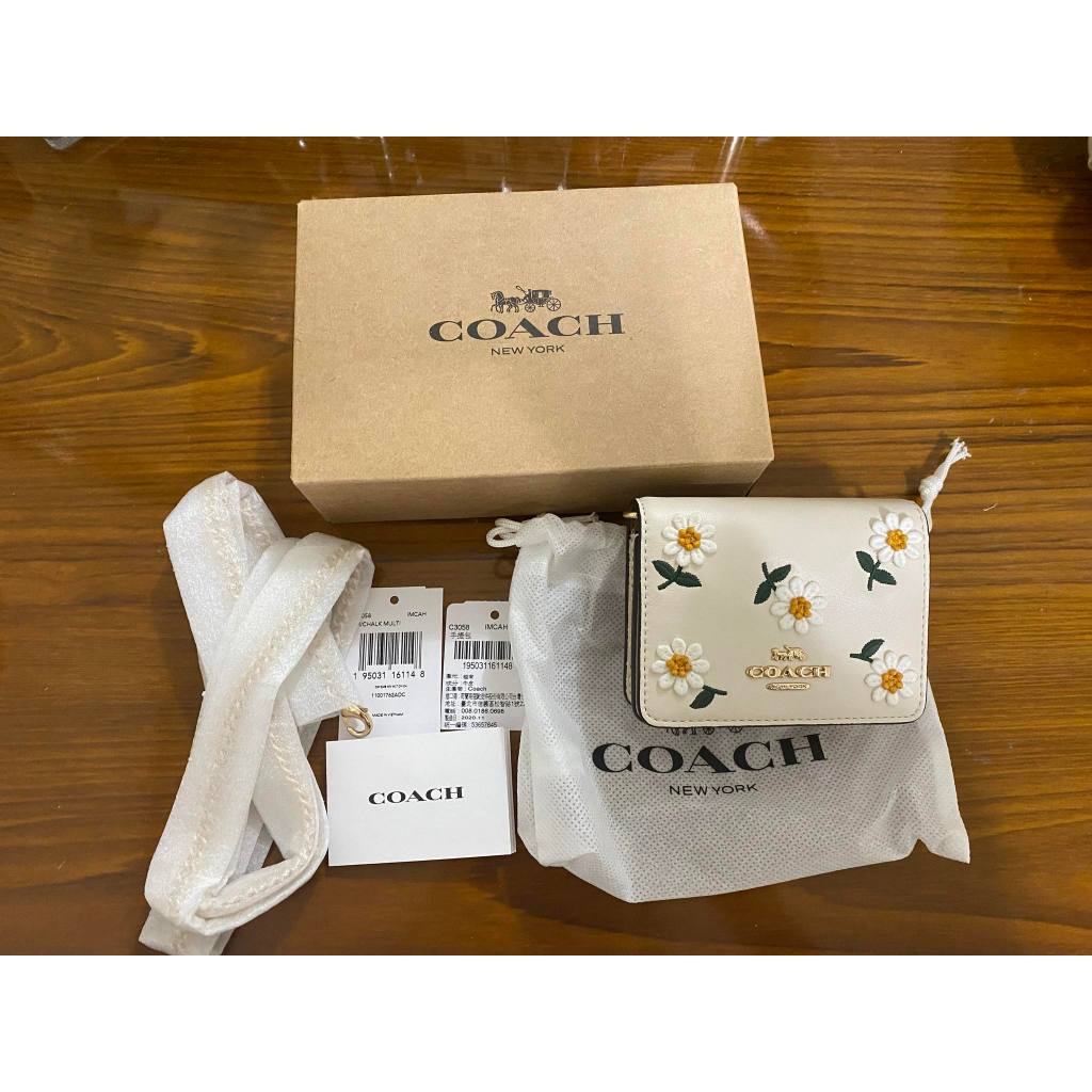 Coach outlet款 小雛菊 錢包 小廢包 台中三井outlet購入