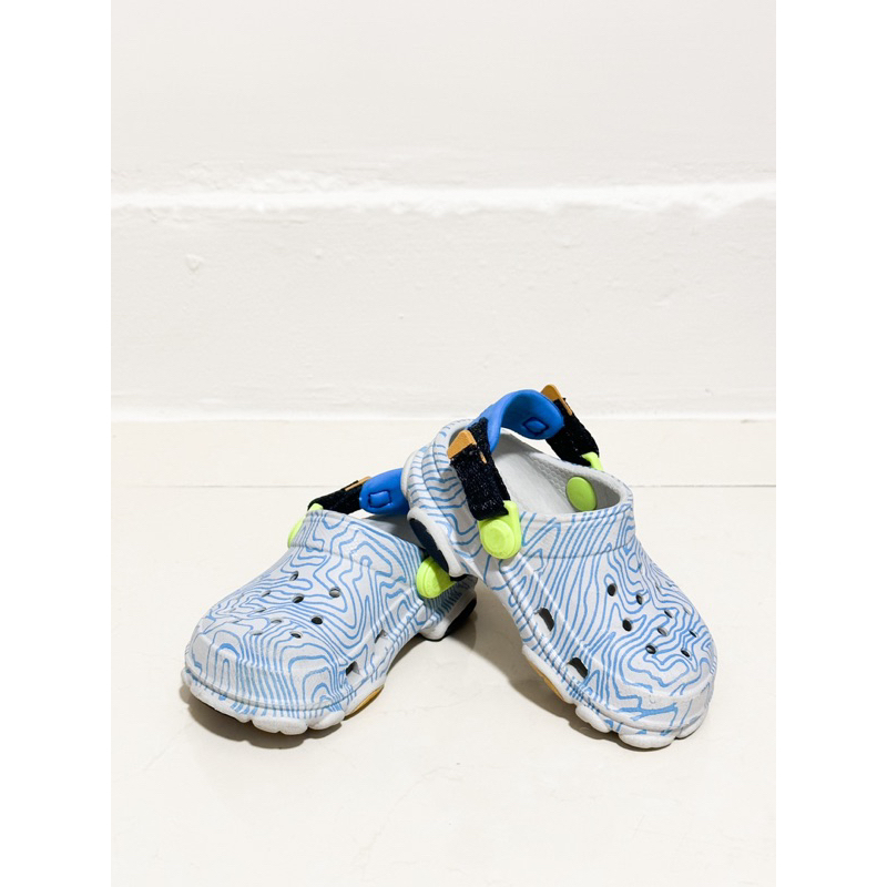 二手完美鞋 可調鬆緊 Crocs C6 13.2cm 百貨公司購入 卡駱馳 童鞋 藍色 洞洞鞋 雨鞋