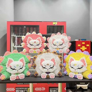 萌拚新品九尾狐狸積木小顆粒益智拚裝玩具相容樂高女孩係列禮物【LES積木】