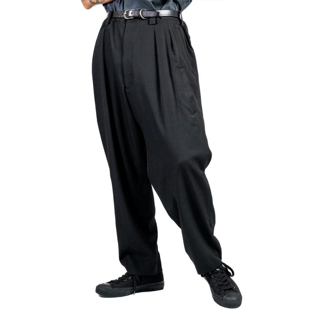 Yohji Yamamoto Y's for men 山本耀司 - 羊毛雙摺錐形褲 長褲 修身 休閒 西裝褲 褲子 暗黑