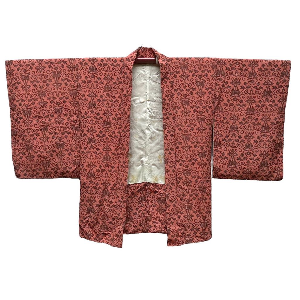 【茶】5-1314 日本和服 道中着 羽織短外套