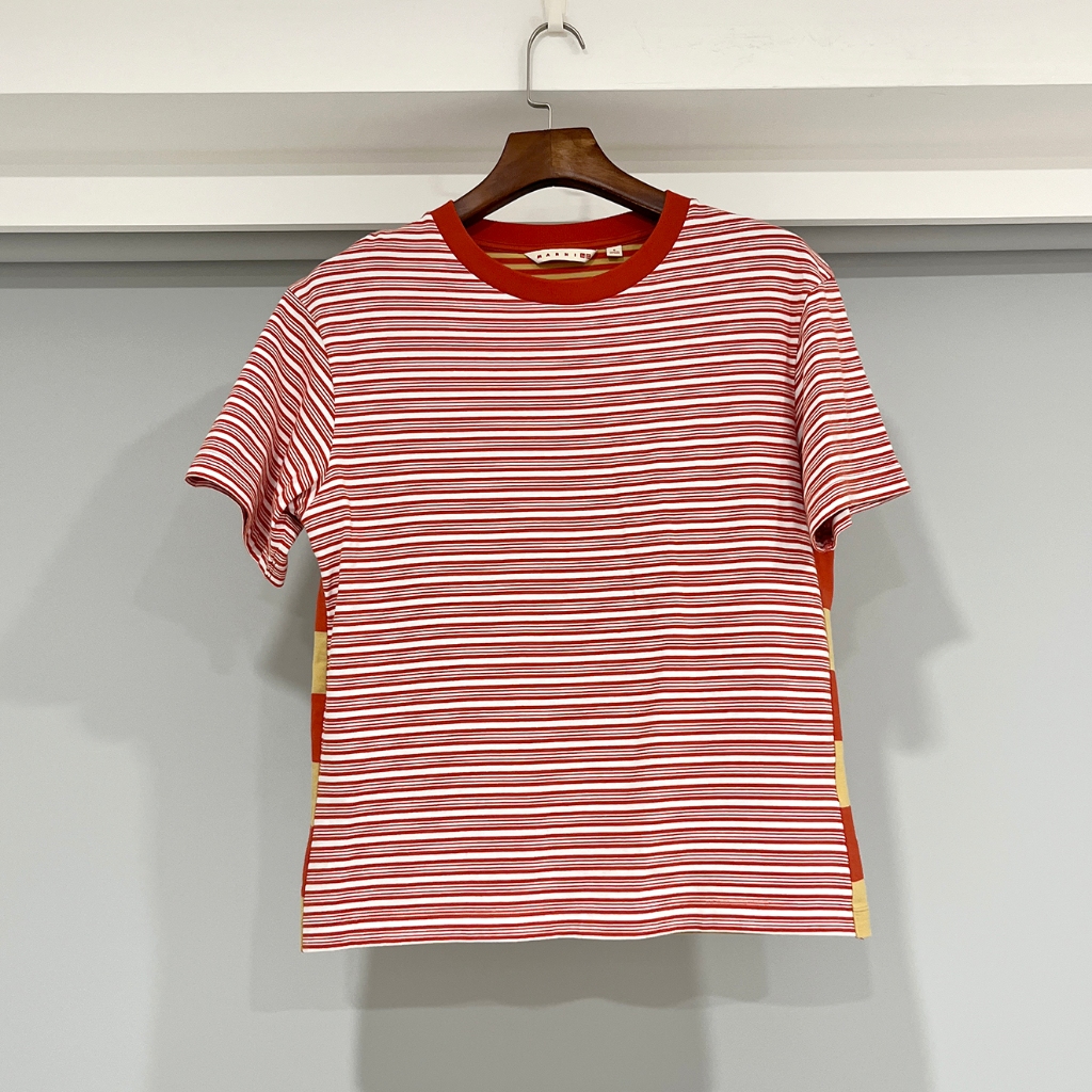 UNIQLO and MARNI 紅條紋T恤(短袖) S/ 男女適穿