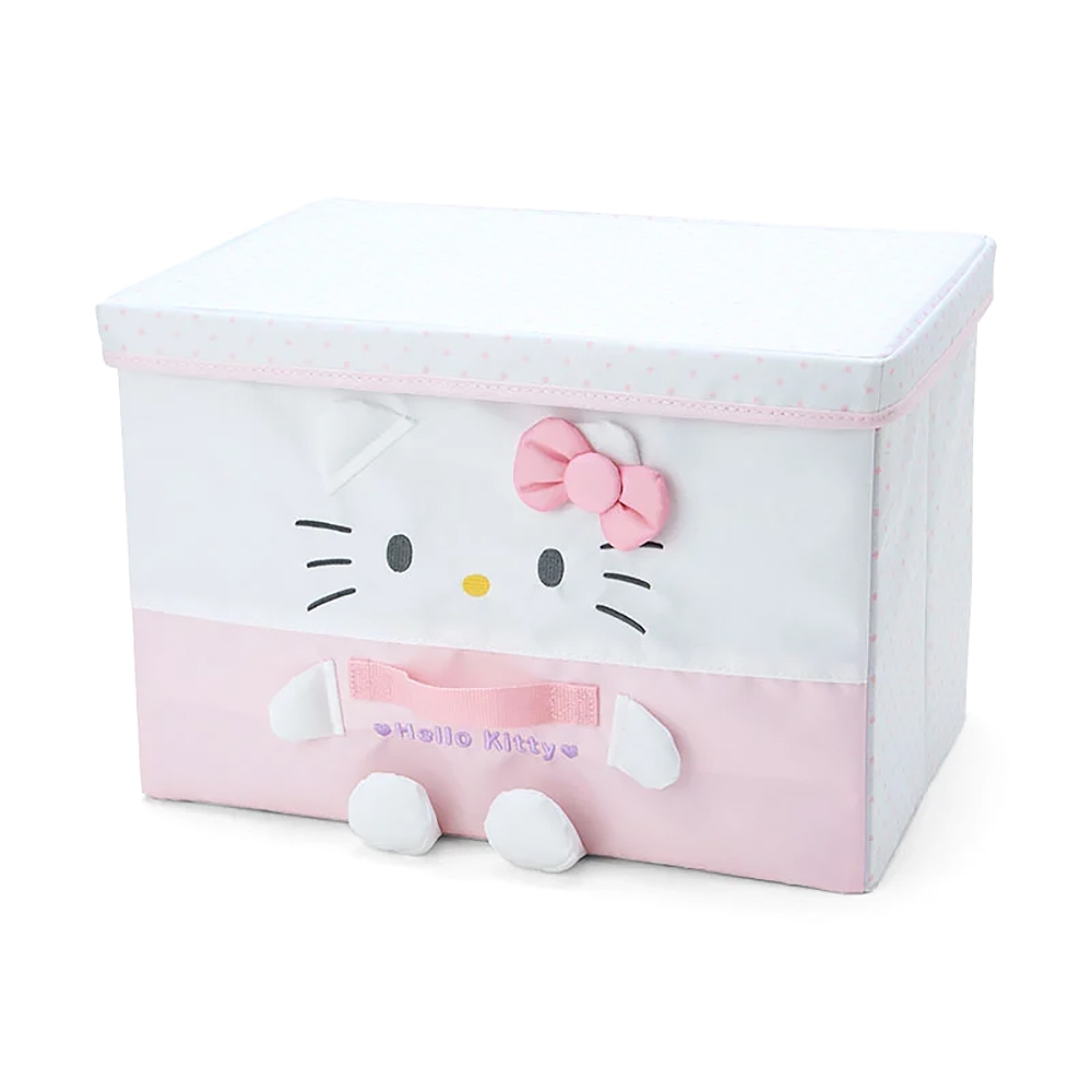 Sanrio 三麗鷗 角色造型可折疊收納箱 L (附蓋子) Hello Kitty 082821N
