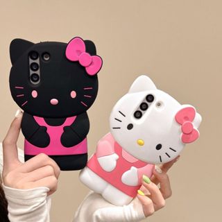 馬東錫同款個性卡通韓版立體Kitty貓適用三星S23ultra S24+手機殼創意可愛矽膠加厚軟殼S22P S21保護殼