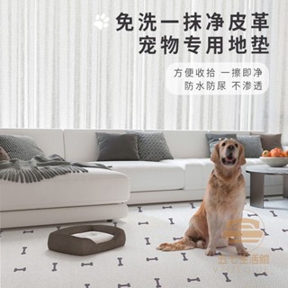 客製免洗寵物地墊PVC防水可擦耐磨客廳地毯貓狗專用耐臟室內狗地板墊防滑簡約現代
