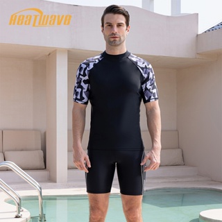 Heatwave熱浪 遊泳衣男短袖上衣衝浪寬鬆松大碼防曬上衣成人專業單件上衣