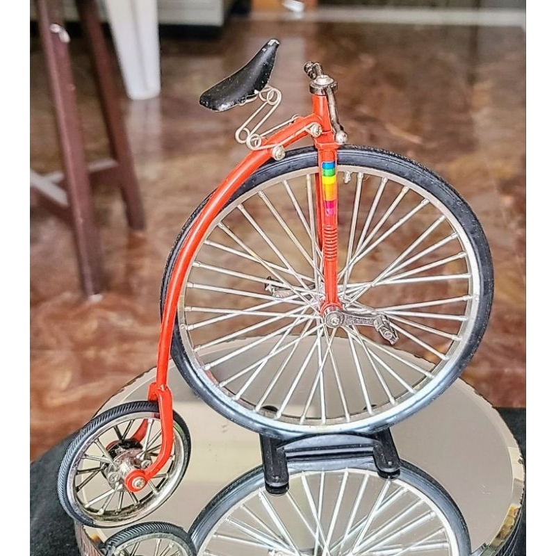 高輪自行車模型 PennyFarthingBicycle 大小車輪腳踏車 古董自行車 咖啡廳擺飾 復古腳踏車模型 腳踏車