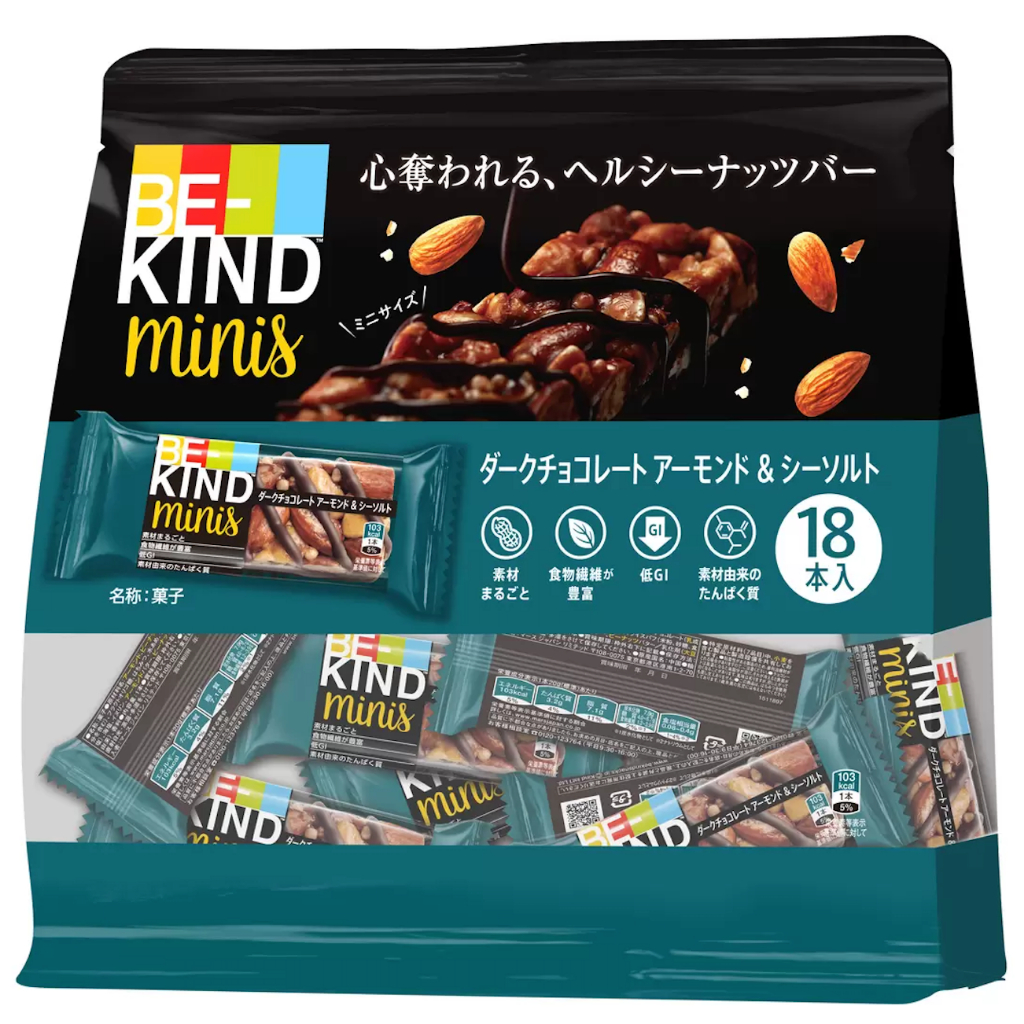 ［現貨/免運］日本 好市多 黑巧克力杏仁海鹽堅果棒 18入 低GI零食 日本正品代購